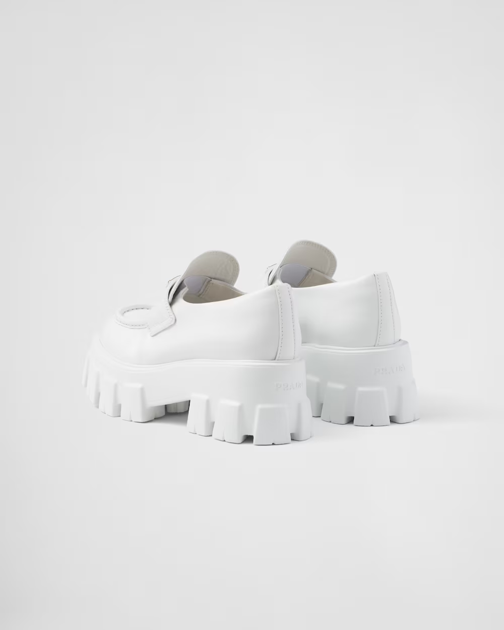 Brushed leather Monolith loafers